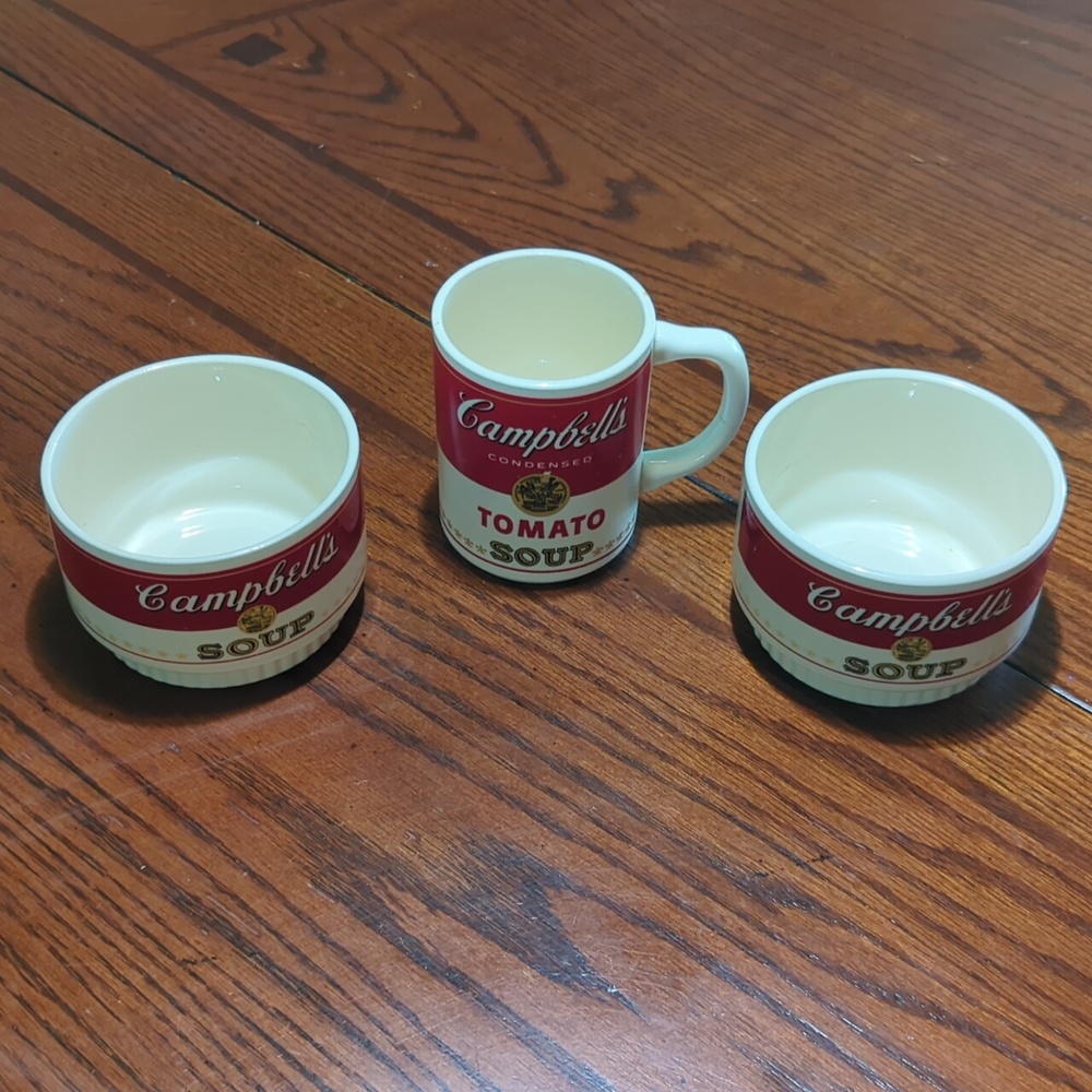 Vintage Campbell's soup bowls and cup